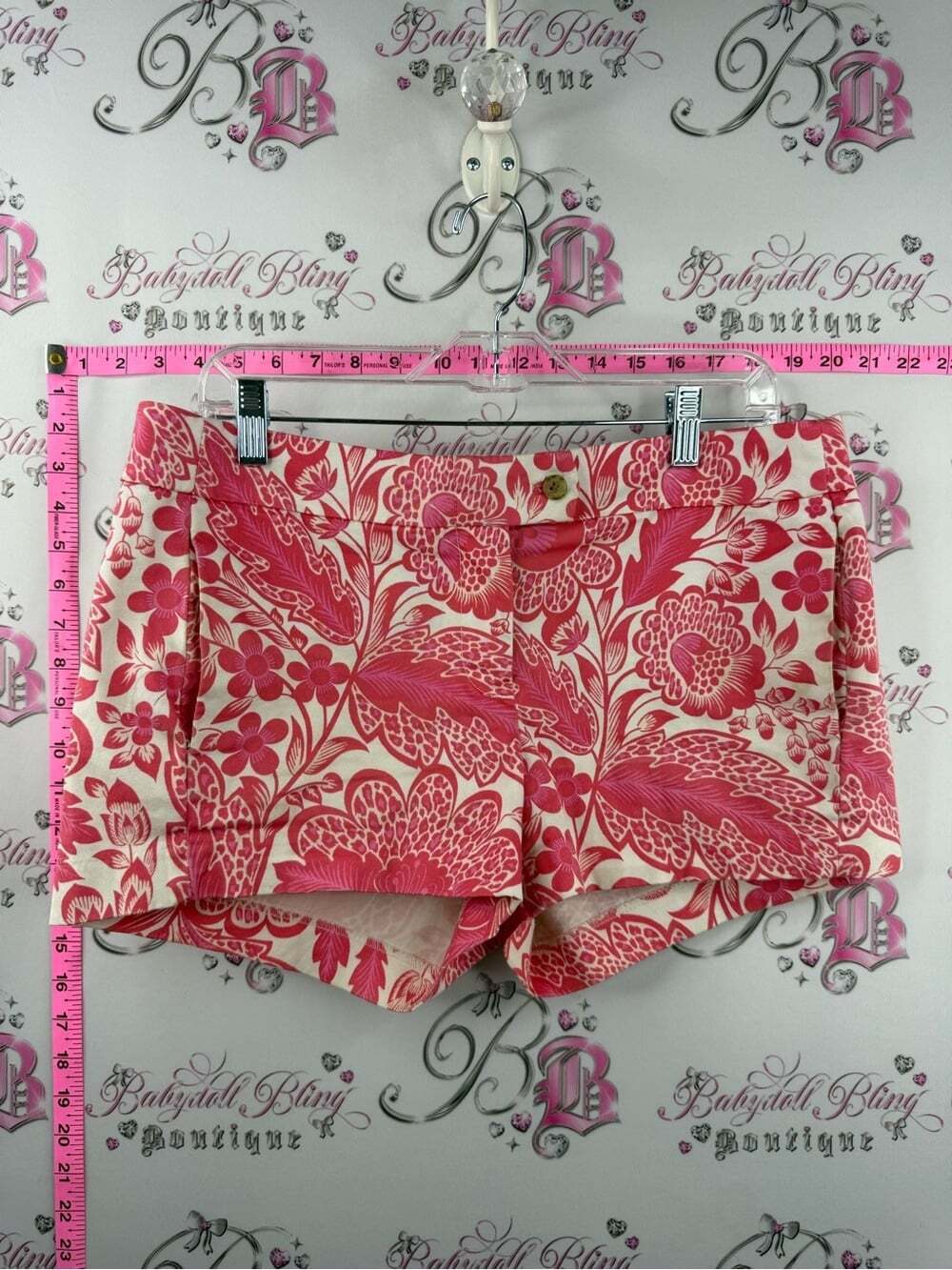 J. Crew shorts flowers white Pink Floral Print Bermuda Shorts